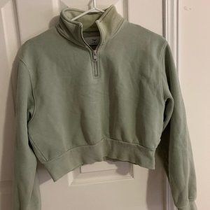 Tna Cropped 1/4 Zip Sweatshirt